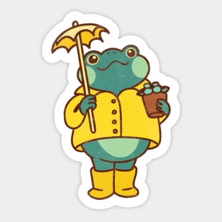 rainy day frog Sticker